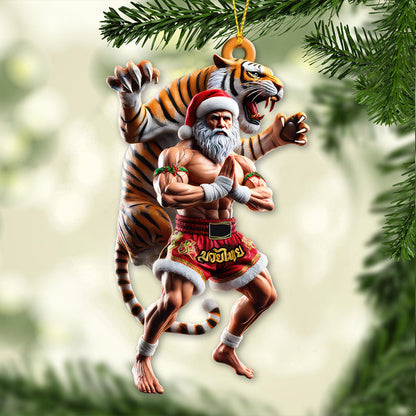 Custom Name Muay Thai Ornament, Christmas Gift for Muay Thai Lover