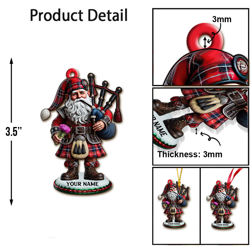 Custom Name Scotland Ornament, Christmas Gift for Scotland Lover