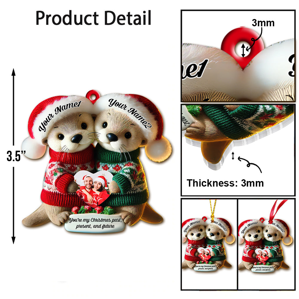 Custom Name Christmas Couple Ornament, Couple Christmas Gift