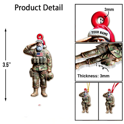 Custom Name U.S Veteran Ornament, U.S Veteran Christmas Gift