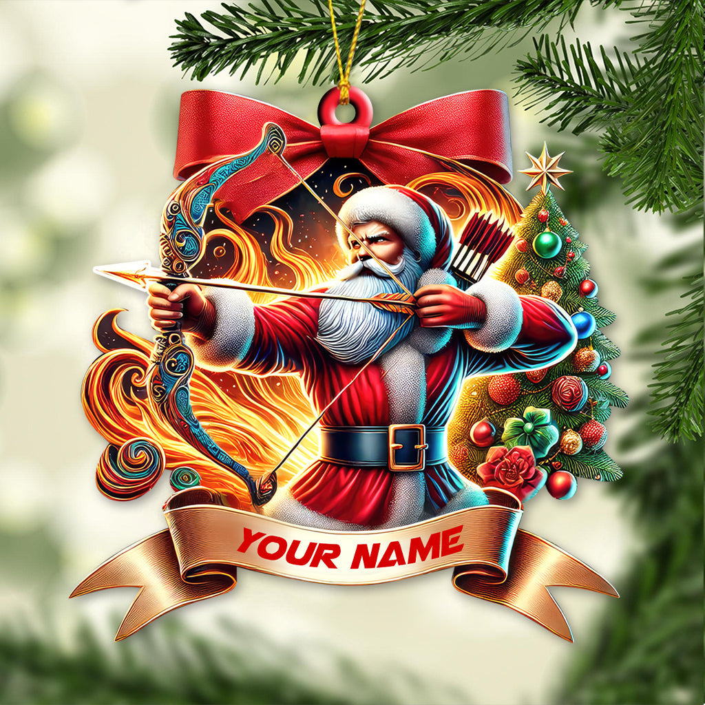 Custom Name Archery Ornament, Christmas Gift for Archery Lover