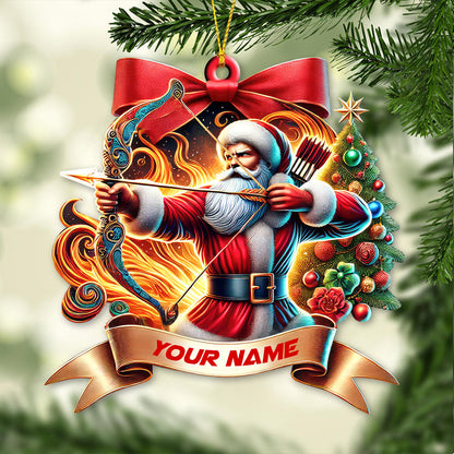 Custom Name Archery Ornament, Christmas Gift for Archery Lover