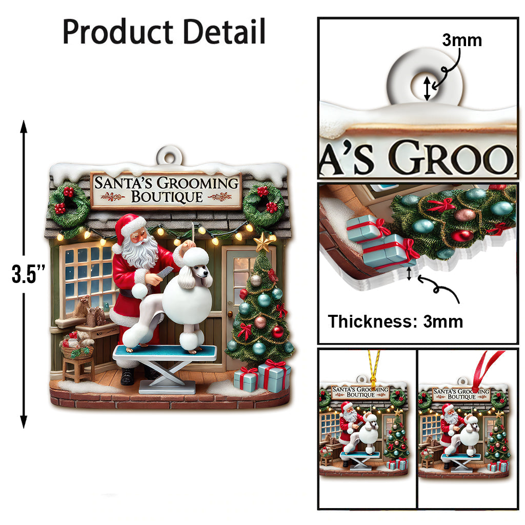 Custom Name Santa Groomer Ornament, Home Decor Christmas Gift