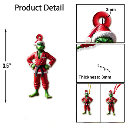 Custom Name Grinch Karate Ornament, Grinch Karate Christmas Gift