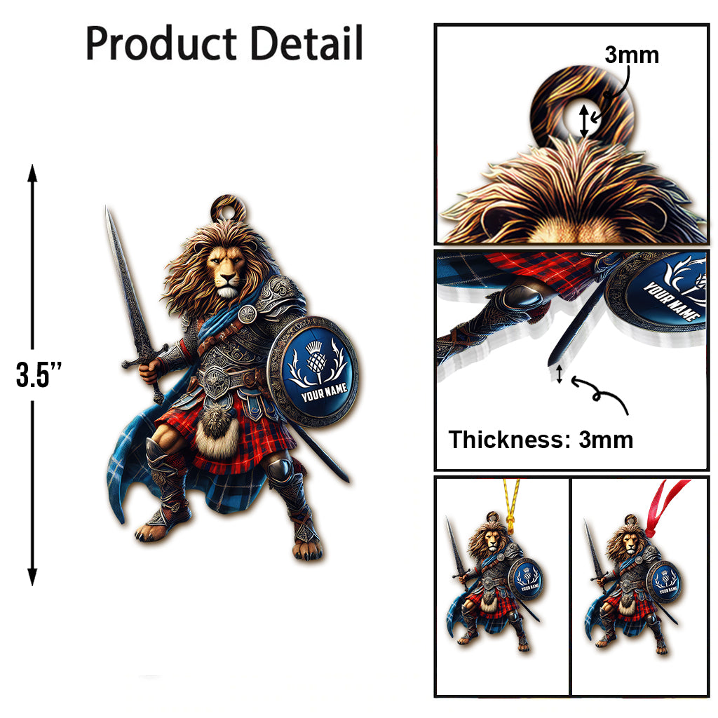 Custom Name Scotland Ornament, Christmas Gift for Scotland Lover