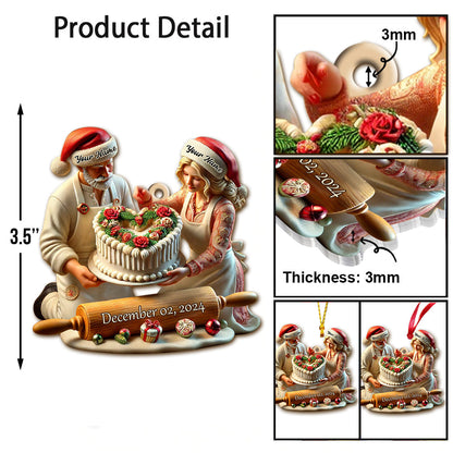 Custom Name Baker Couple Ornament Ornament, Lover Christmas Gift