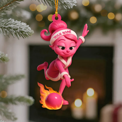 Bowling ELF, Home Decor, Christmas Ornament, Personalized Ornament
