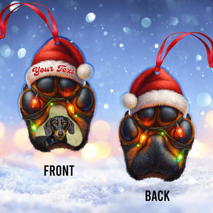 Dog Paw Christmas, Home Decor, Christmas Ornament, Personalized Ornament