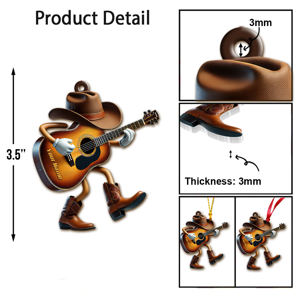 Custom Name Guitarist  Ornament, Guitarist Christmas Gift