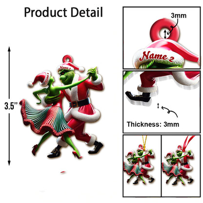 Custom Name Dance Sport Christmas Ornament, Couple Christmas Gift