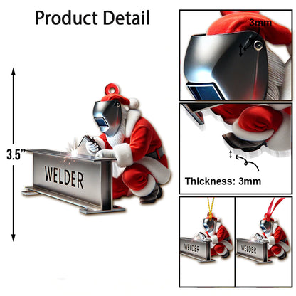 Custom Name Welder Ornament, Christmas Gift for Welder