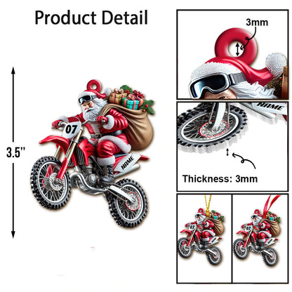 Custom Name Motocross Ornament, Motocross Lover Christmas Gift