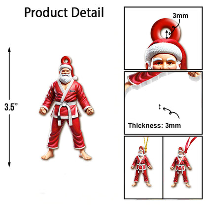 Custom Name Santa Jiujutsu Ornament, Santa Jiujutsu Christmas Gift