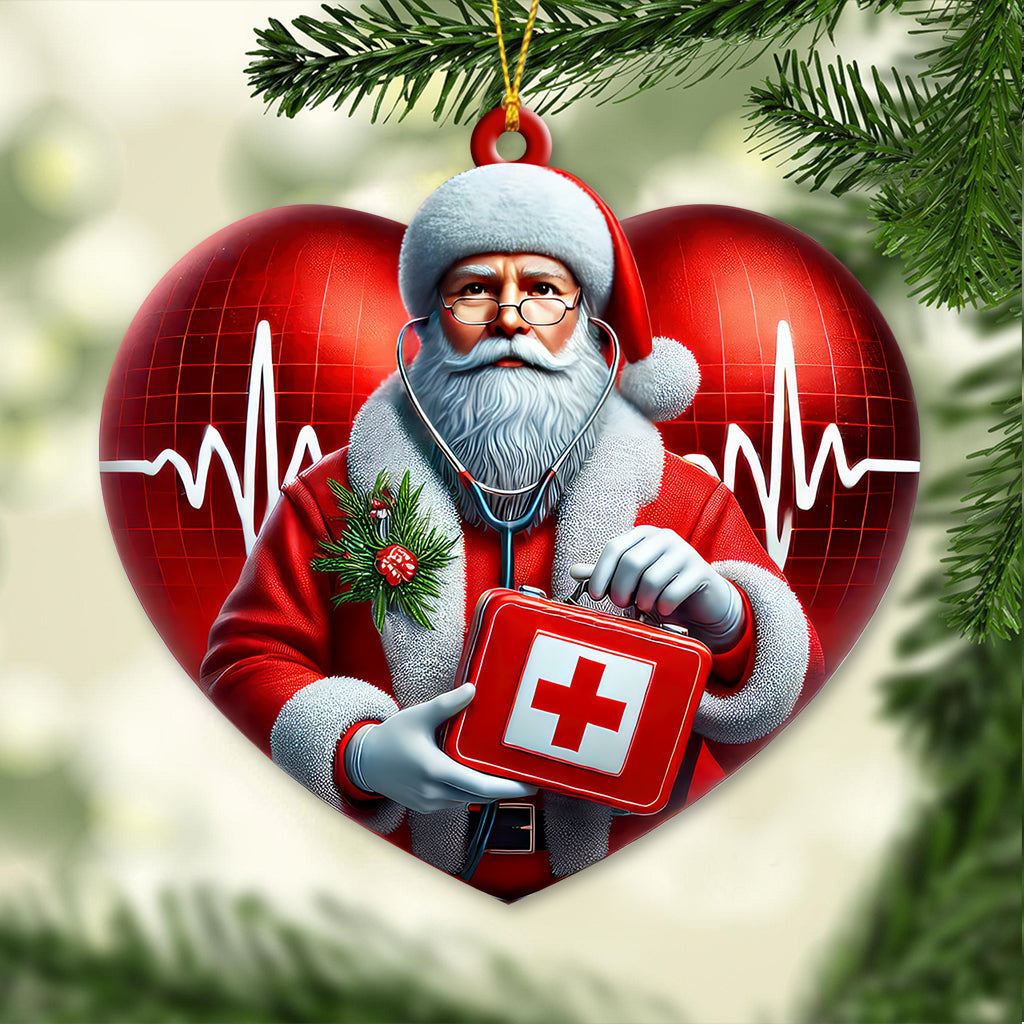 Custom Name Santa Nurse Ornament, Home Decor Christmas Gift