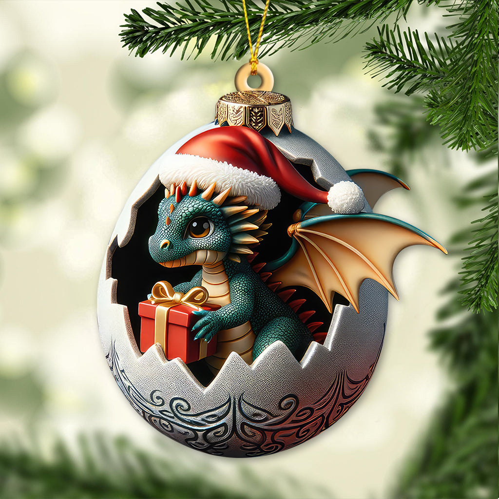 Custom Name Dragon Ornament, Christmas Gift for Dragon Lover