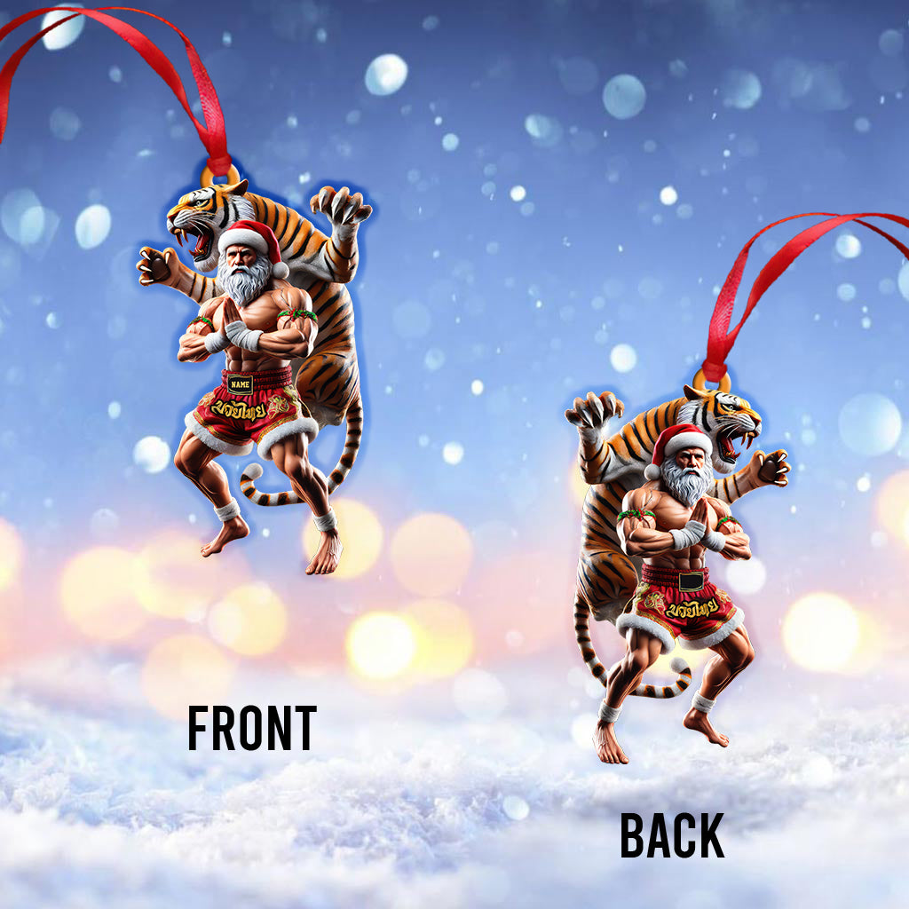 Custom Name Muay Thai Ornament, Christmas Gift for Muay Thai Lover