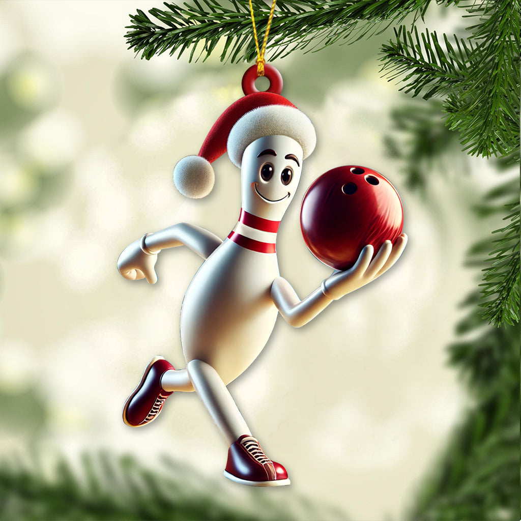 Custom Name Bowling Ornament, Bowling Lover Christmas Gift