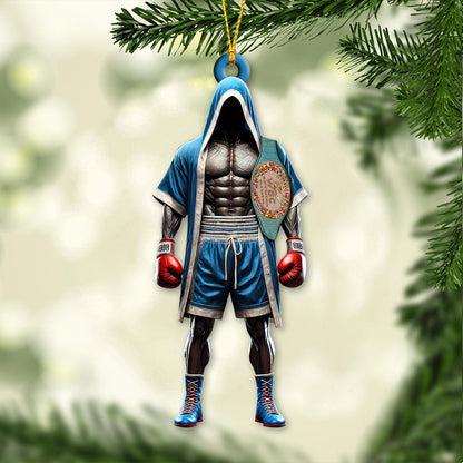 Custom Name Boxing Ornament, Christmas Gift for Boxing Lover