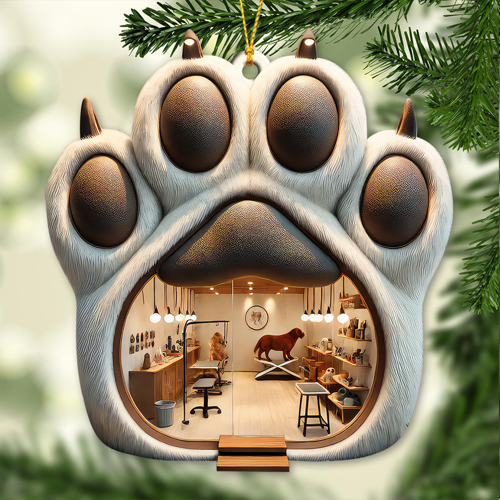 Custom Name and Photo Groomer Ornament, Home Decor Christmas Gift