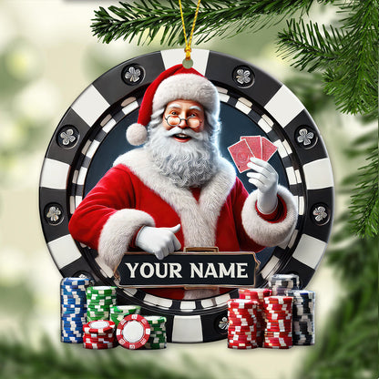 Custom Name Poker Ornament, Poker Christmas Gift