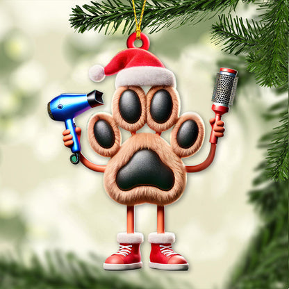 Custom Name Groomer Ornament, Pet Shop Christmas Decor