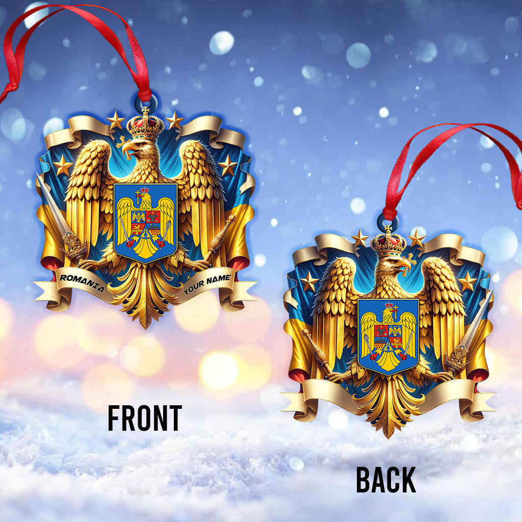 Custom Name Romania Ornament, Christmas Gift for Romania Lover
