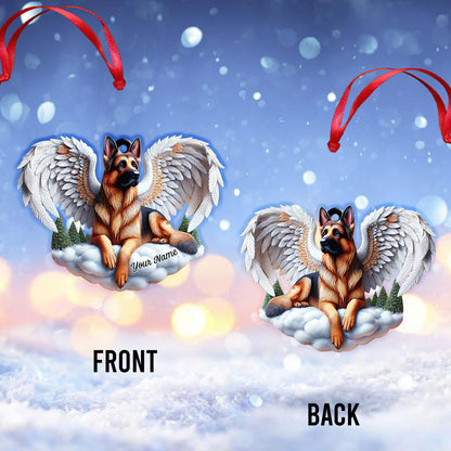 Custom Name German Shepherd Ornament, Dog Christmas Decoration