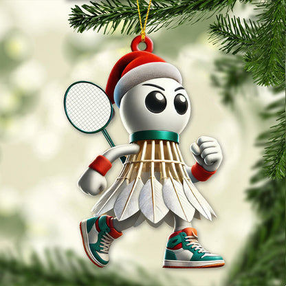 Custom Name Badminton Ornament, Badminton Lover Christmas Gift