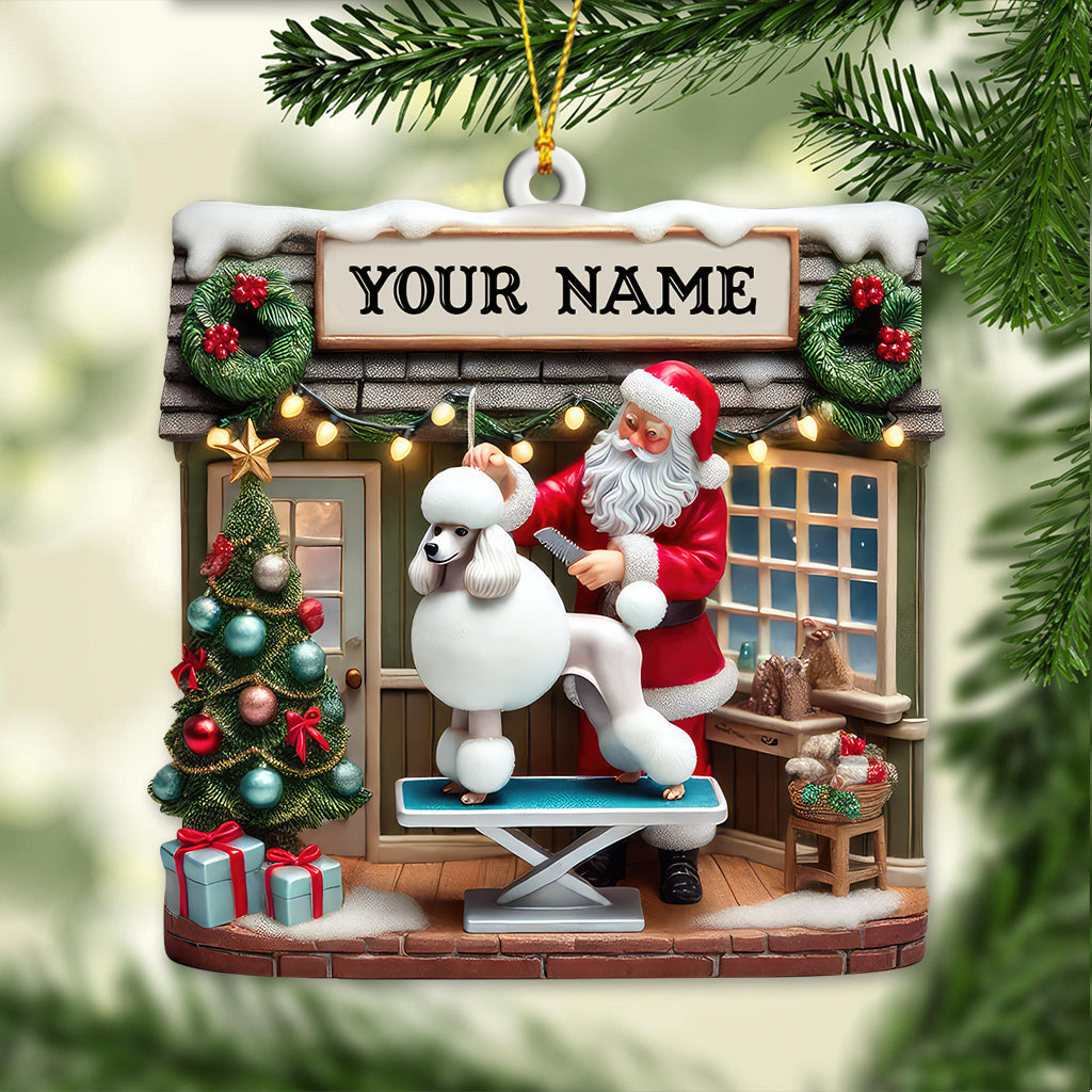 Custom Name Santa Groomer Ornament, Home Decor Christmas Gift