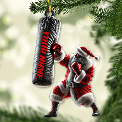 Custom Name Boxing Ornament, Christmas Gift for Boxing Lover