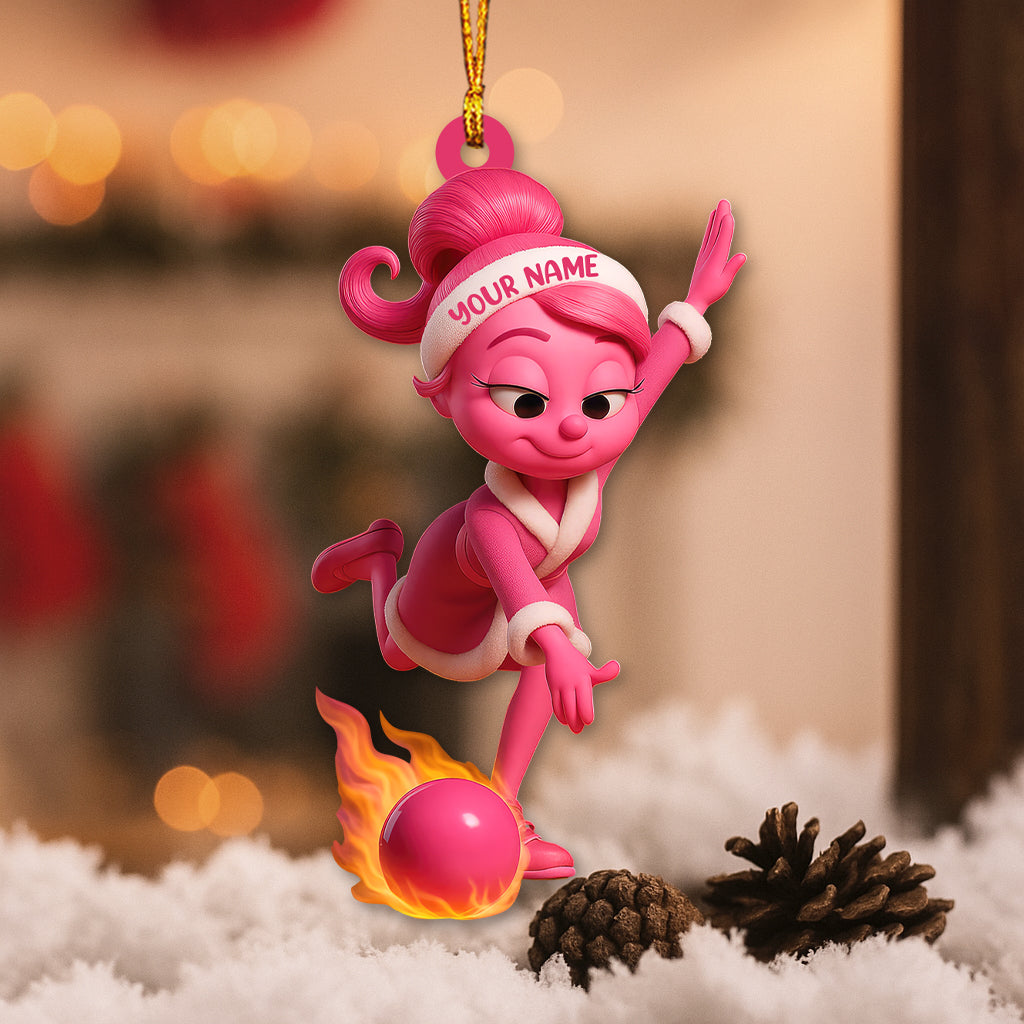 Bowling ELF, Home Decor, Christmas Ornament, Personalized Ornament