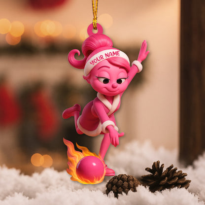 Bowling ELF, Home Decor, Christmas Ornament, Personalized Ornament