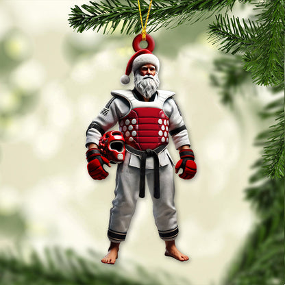 Custom Name Taekwondo Santa Ornament, Taekwondo Christmas Gift