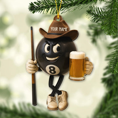 Billboard No.8 Ball Christmas, Home Decor, Christmas Ornament, Personalized Ornament