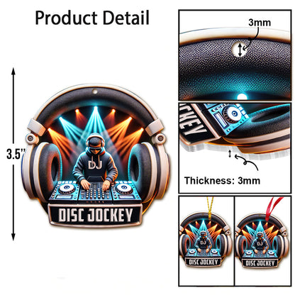 Custom Name Disc Jockey Ornament, DJ Christmas Gift