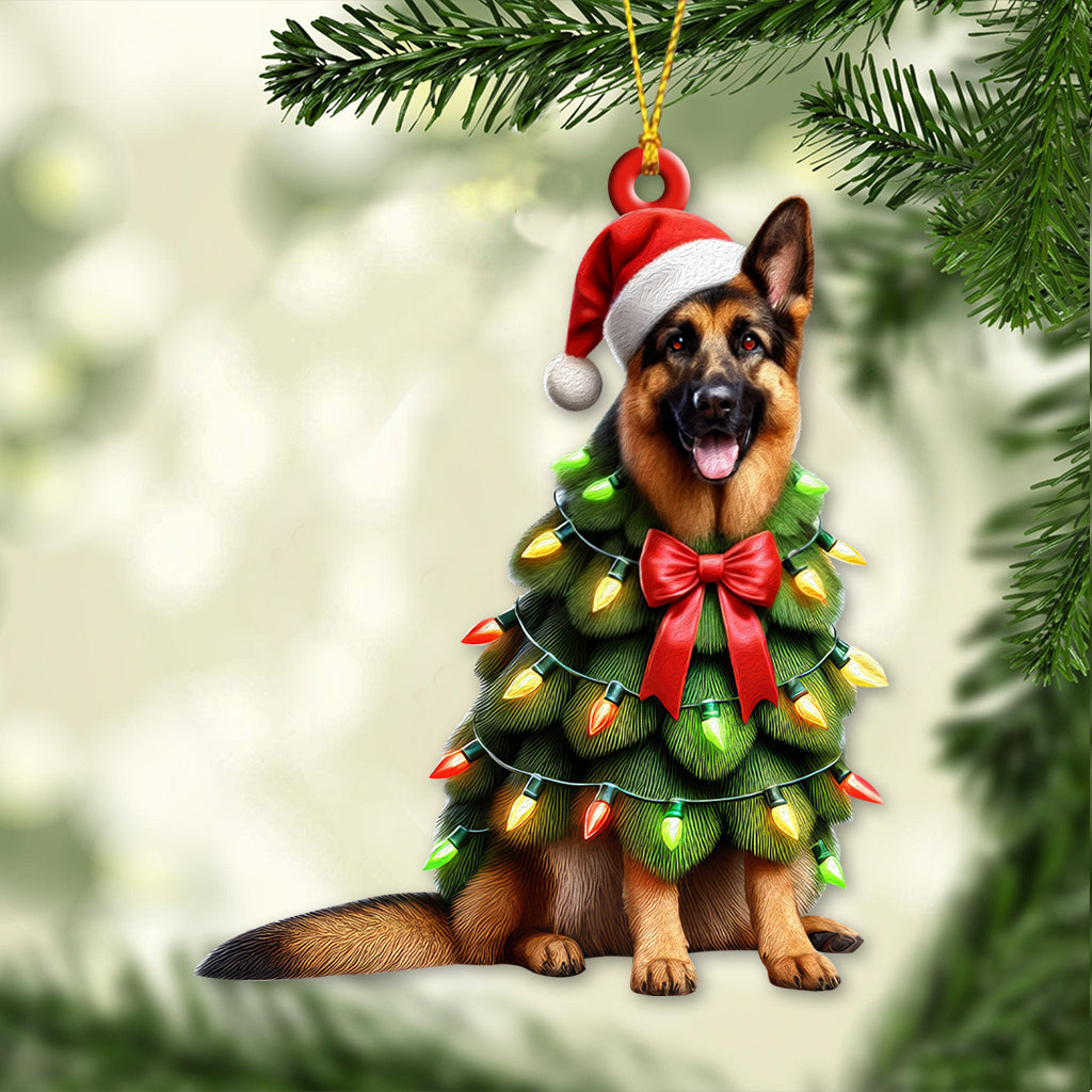 Custom Name German Shepherd Ornament, German Shepherd Christmas Gift