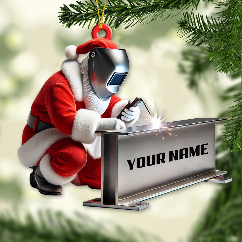 Custom Name Welder Ornament, Christmas Gift for Welder