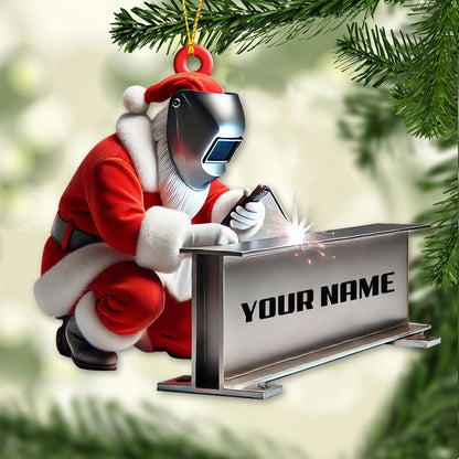 Custom Name Welder Ornament, Christmas Gift for Welder