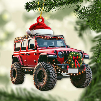 Custom Name Jeep Ornament, Christmas Gift for Jeep Lover