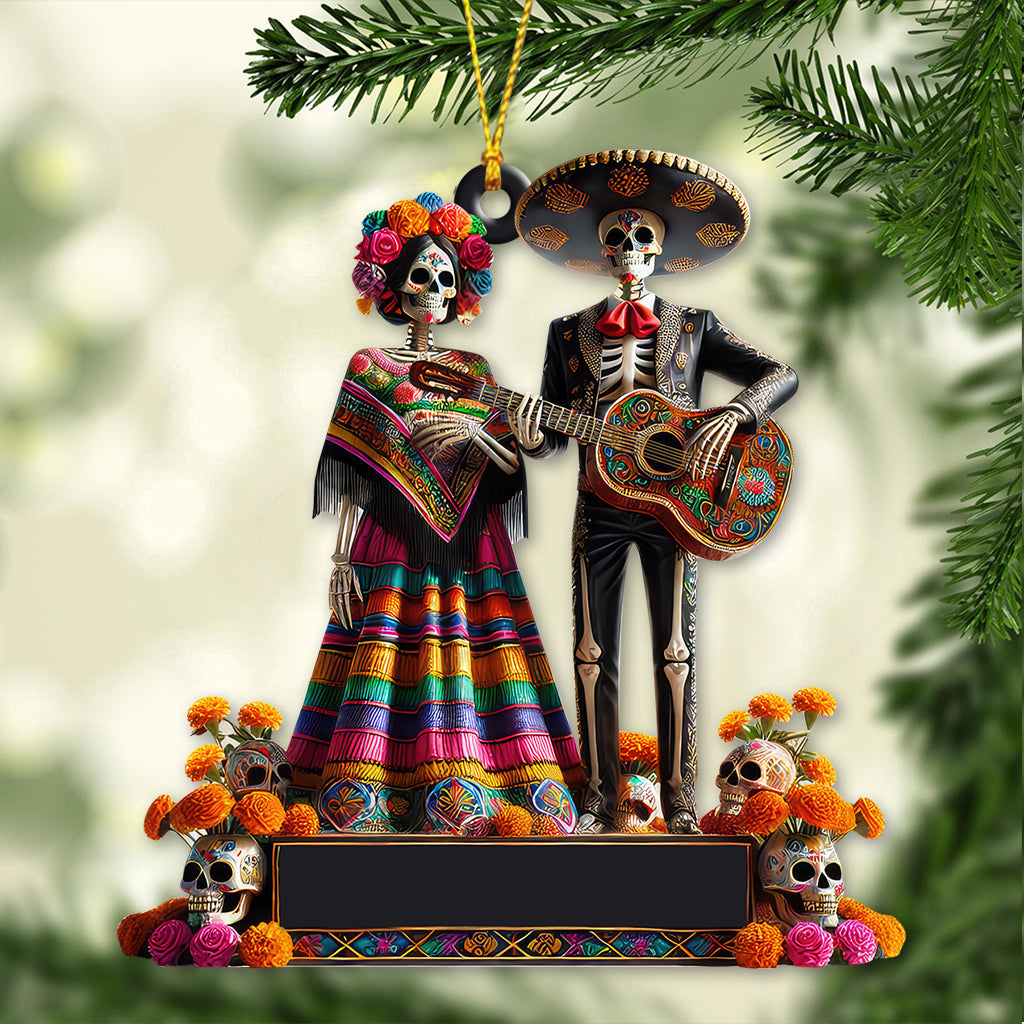 Custom Name Mexican Couple Ornament, Mexican Couple Christmas Gift