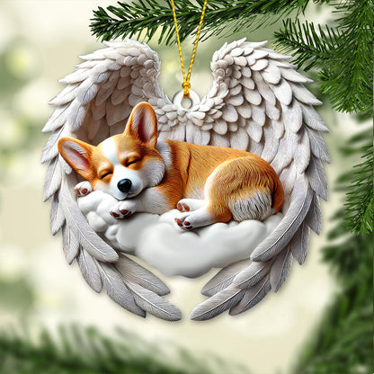 Custom Name Corgi Ornament, Corgi Lover Christmas Gift