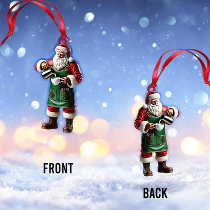 Custom Name Santa Bartender Ornament, Home Decor Christmas Gift