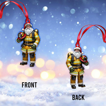 Custom Name Fire Fighter Ornament, Fire Fighter Christmas Gift