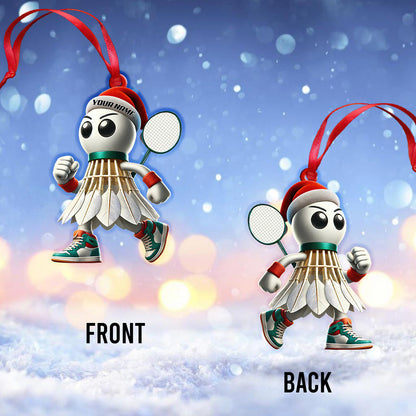 Custom Name Badminton Ornament, Badminton Lover Christmas Gift