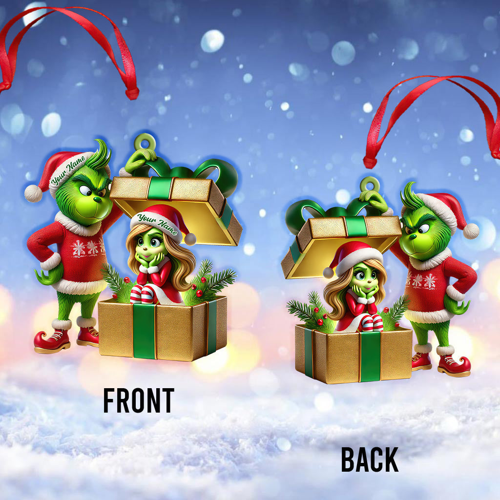 Custom Name Christmas Couple Ornament, Couple Christmas Gift