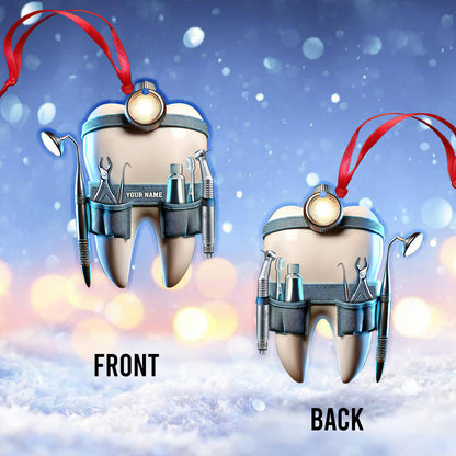 Custom Name Dentist Ornament, Dentist Christmas Gift