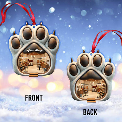 Custom Name and Photo Groomer Ornament, Home Decor Christmas Gift