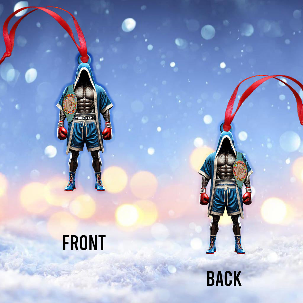 Custom Name Boxing Ornament, Christmas Gift for Boxing Lover