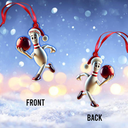 Custom Name Bowling Ornament, Bowling Lover Christmas Gift