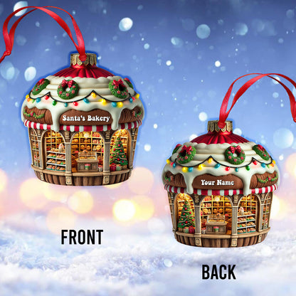 Custom Name Bakery Store Ornament, Bakery Store Christmas Decoration